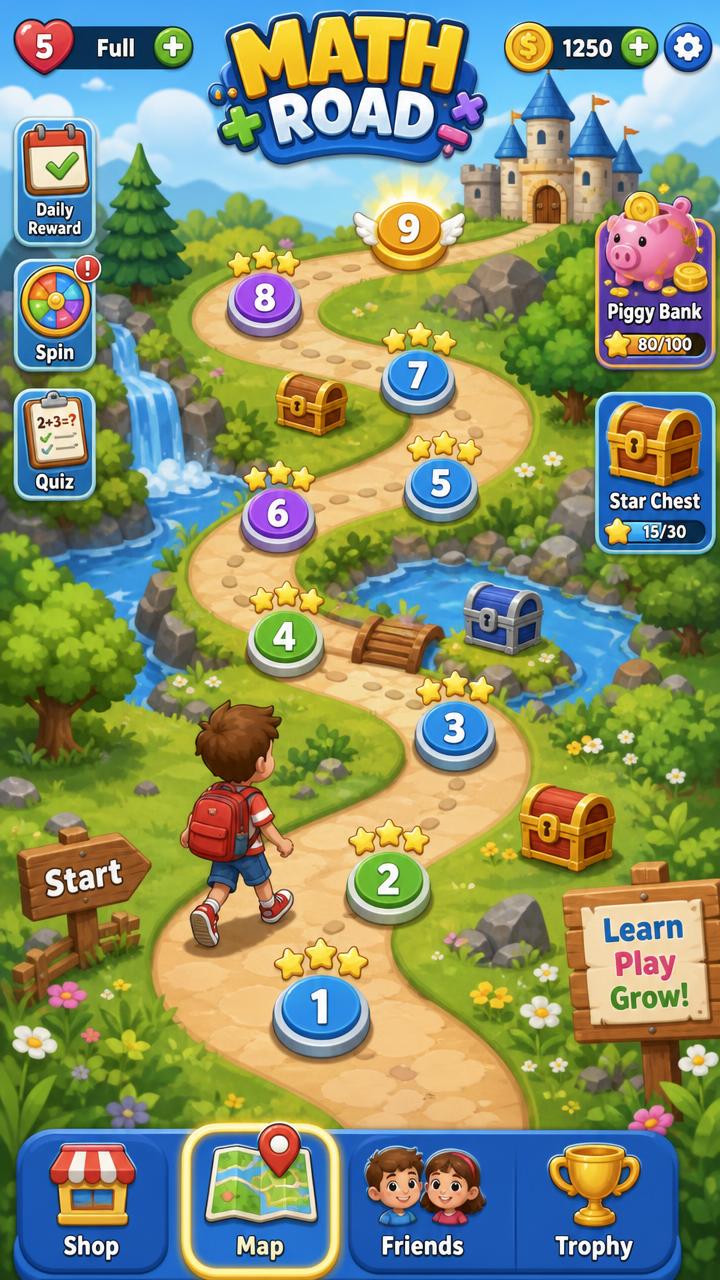 Math Road classroom activity screen